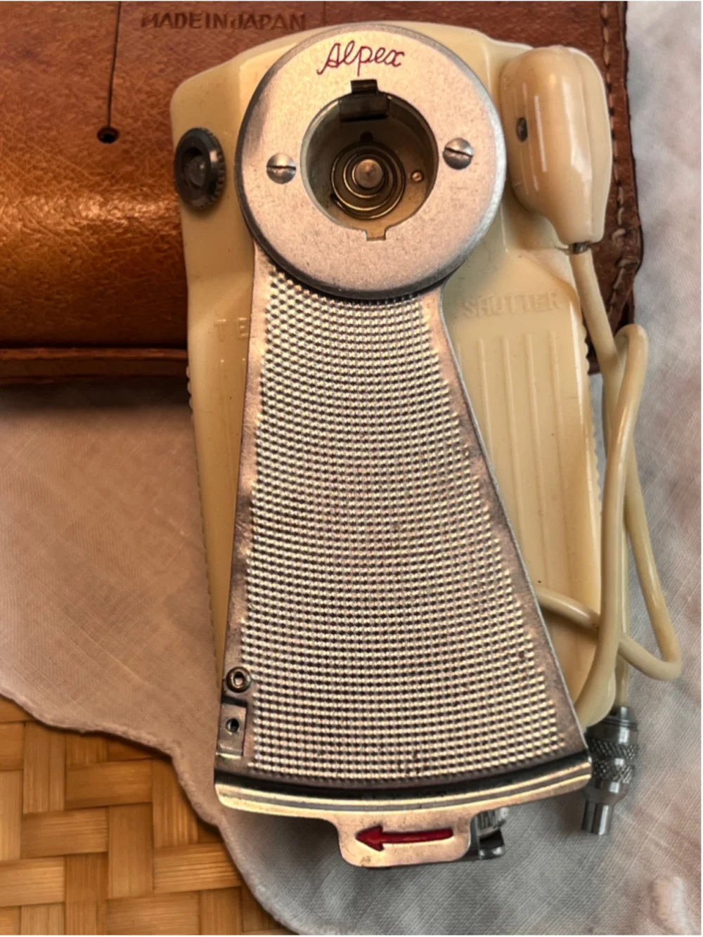 Alpex Vintage BC-Type Camera Flash with Leather Case One Size Brown Silver